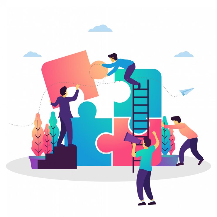 वेक्टर team work illustration concept