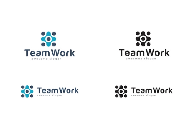 Vector team work logo template
