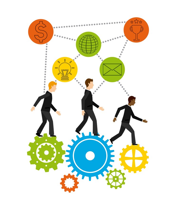 Vector team work 