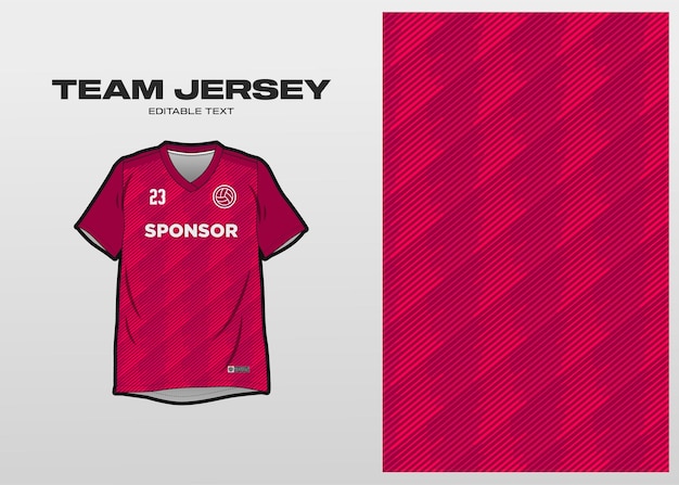 Teamjersey met rood voeringpatroon