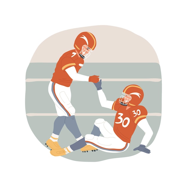 Teammate support isolated cartoon vector illustration