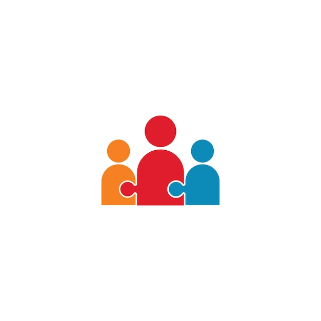 Teamwerk logo sjabloon vector pictogram illustratie