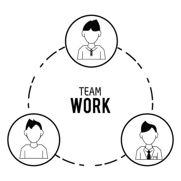 Teamwork achtergrond illustratie