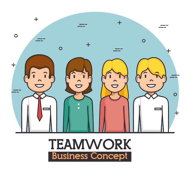 Teamwork bedrijfsconcept