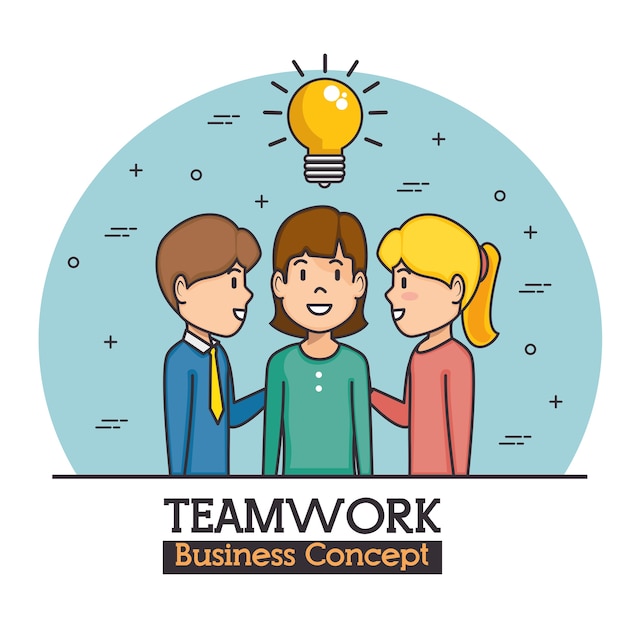 Teamwork bedrijfsconcept