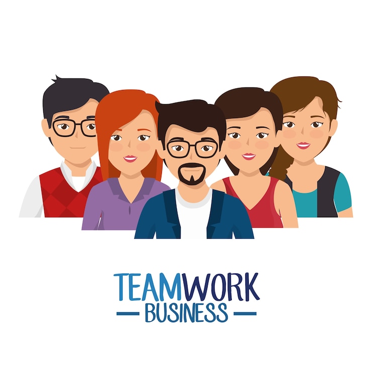वेक्टर teamwork business people icon