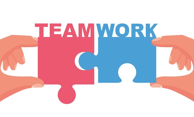 Vector teamwork concept symbol of association and connection