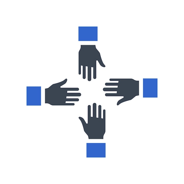 Vector teamwork cooperation icon