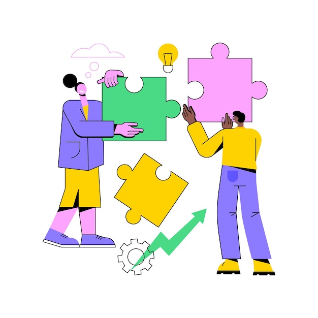 Teamwork macht abstract concept vectorillustratie