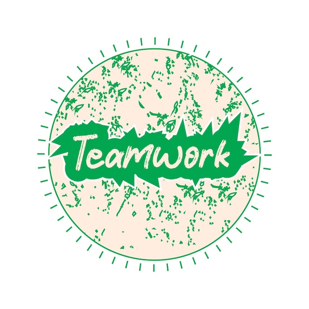 Teamwork motivational and inspirational lettering typography circle shape text t shirt design