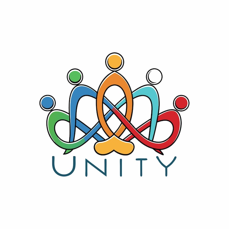 Vector teamwork people holding hands in business meeting party or unity people concept symbols vector icons