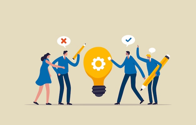 Teamwork start projectinnovatie New business marketing illustratie