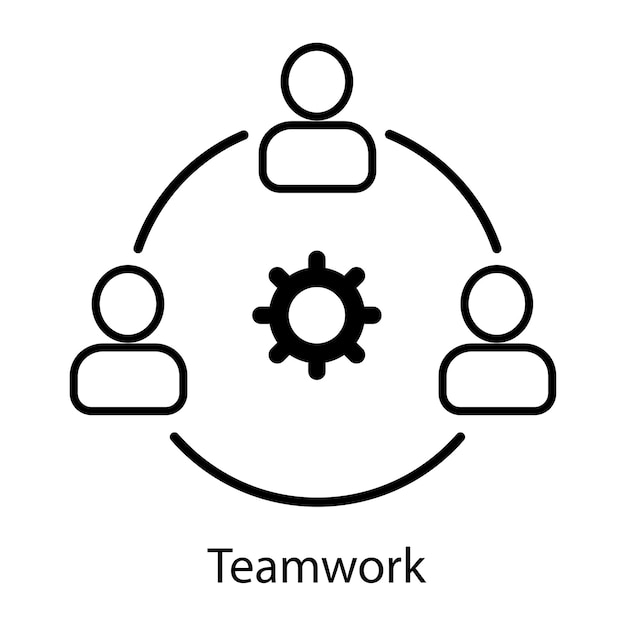 Teamwork three people and information sharing