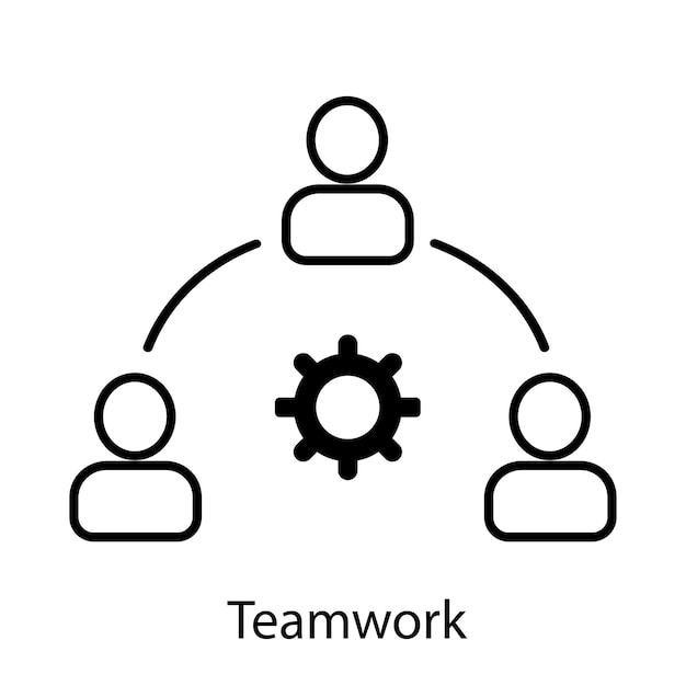 Teamwork three people and information sharing