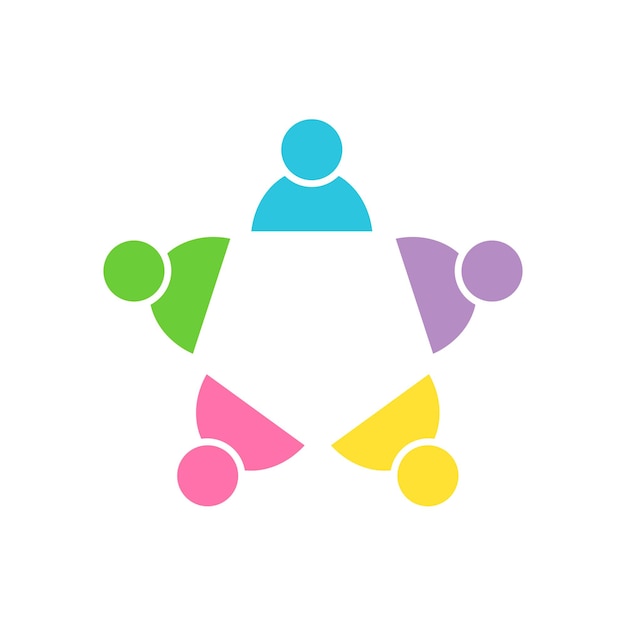 Vector teamwork together family people team unity sport activity