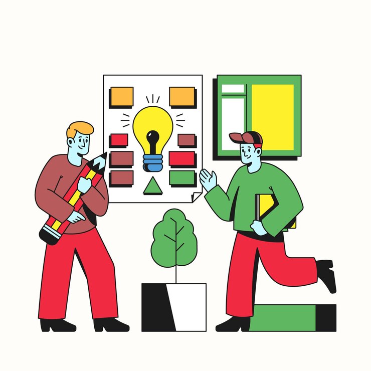 Vector teamwork vector illustration the collaborative effort of a group or a team to achieve a goal