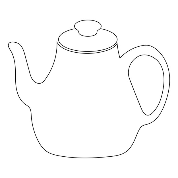 Teapot icon vector