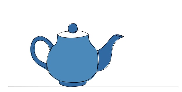 teapot sketch on a white background vector