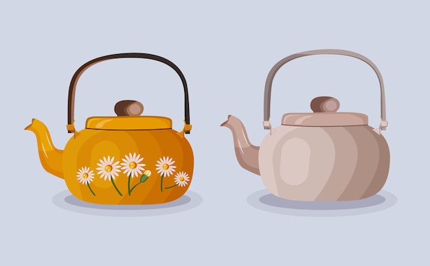 teapot with brewed black tea