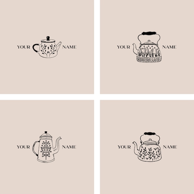 Teapots logo templates