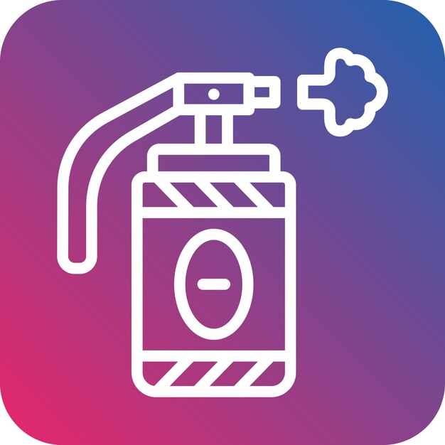 Vector tear gas icon style