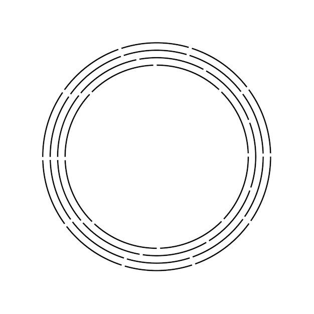 Vector tech abstract circle frame vector