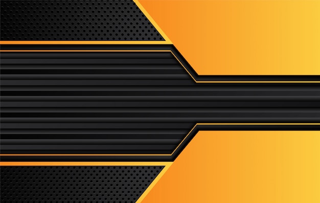 Tech black background with contrast  yellow stripes.