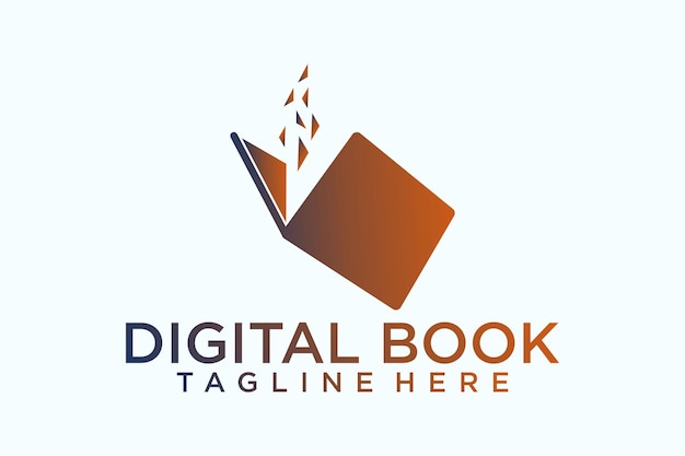 Vector tech book logo designs pixel book logo template online learning logo designs