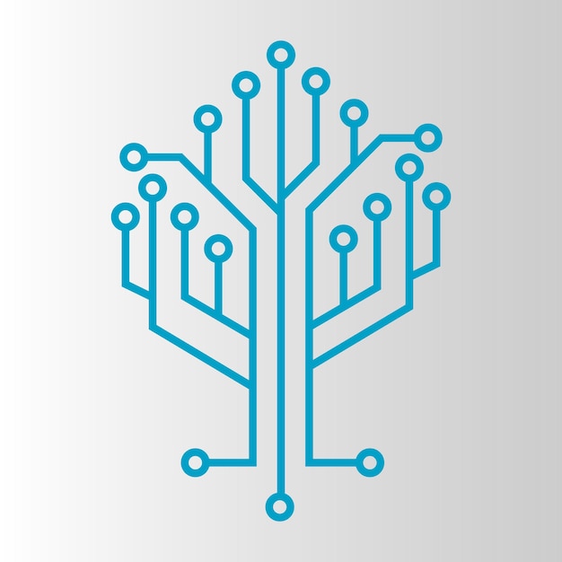 Vector tech boom elektrisch circuit digitaal logo vector pictogram.