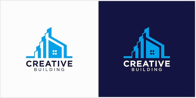 Tech building logo design architectural construction Building Design Template Vector