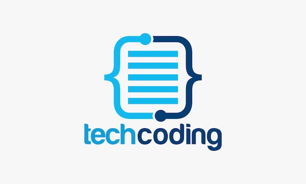 Tech codering logo sjabloon vectorillustratie