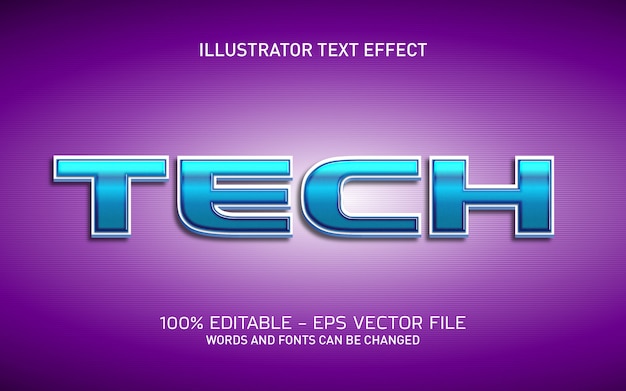 Tech editable text style effect