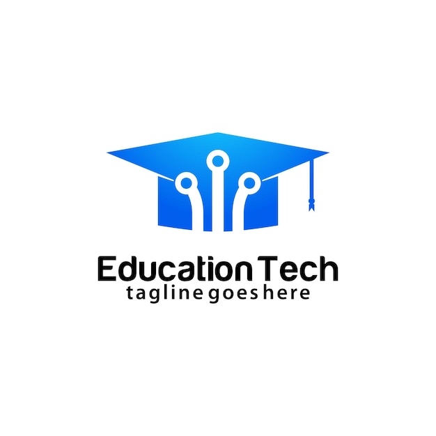 Tech education logo design template