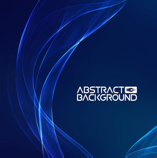 ハイテク未来的な3d青い波抽象的な青い光の効果の背景現代のハイテク音楽デザイン