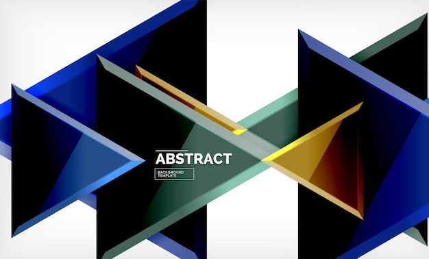 tech futuristic geometric 3d shapes minimal abstract background