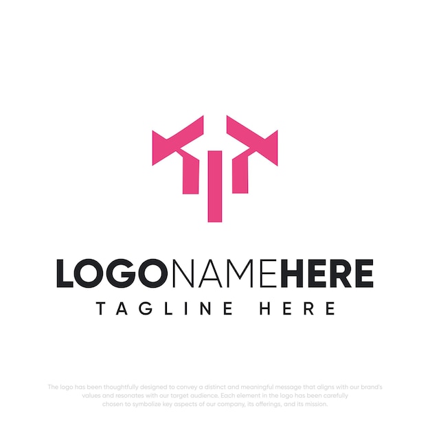 tech geometrical shapes illustration logo design