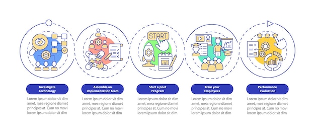 Tech integration vector infographic template