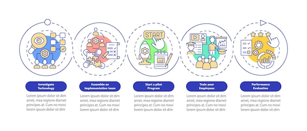 기술 통합 벡터 infographic 템플릿