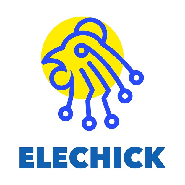 Tech kip logo-ontwerp eenvoudig