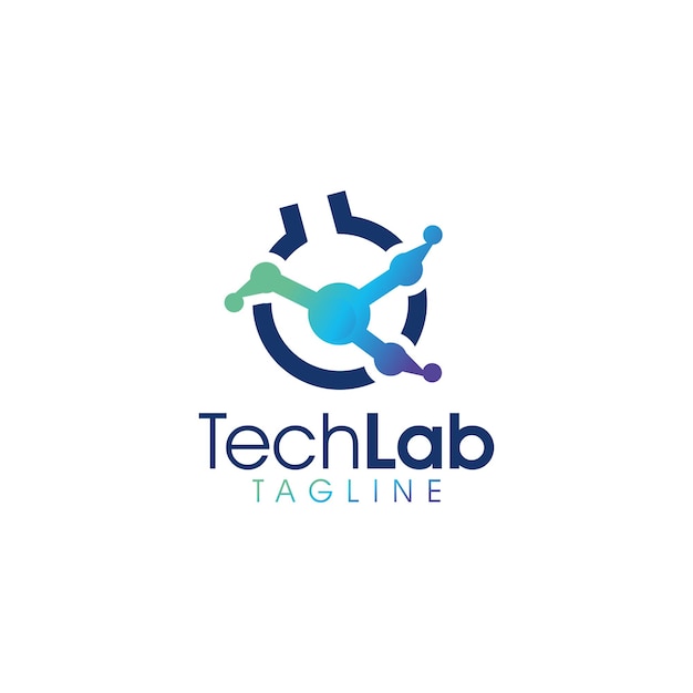 Tech lab logo pictogram vector geïsoleerd ontwerp