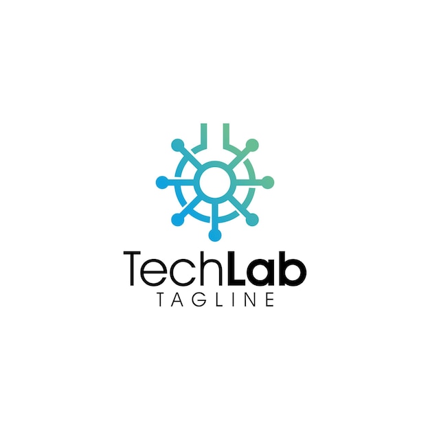 Tech laboratorium logo pictogram vector geïsoleerd