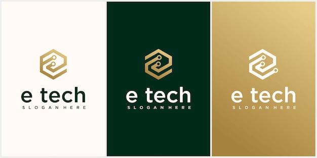 Tech lettera e logo lettera e logo design modello tecnologia logo icona