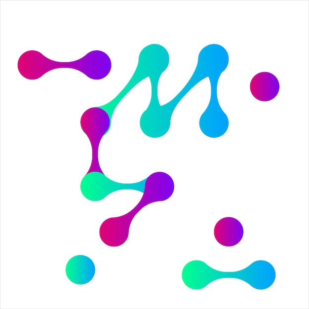 tech lijnen molecule chemie wetenschap logo symbool icoon ontwerp