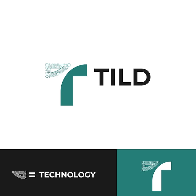 Vettore progettazione del logo tech
