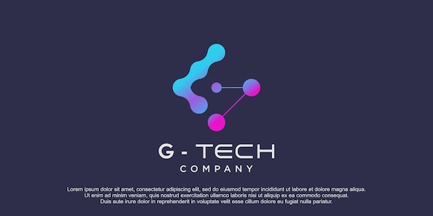 Tech-logo met letter G concept premium vector