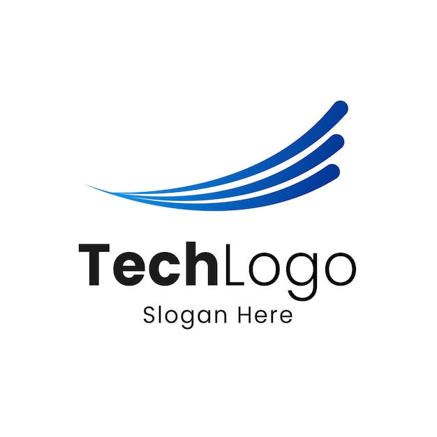 Tech-logo vectorsjablonen