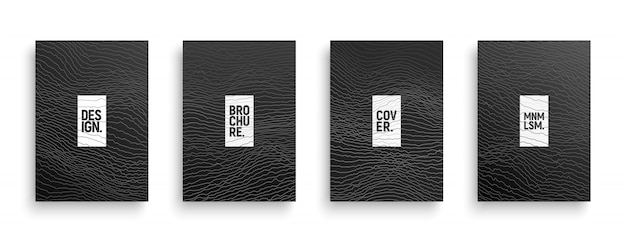 Tech minimalistische stijl brochure covers set