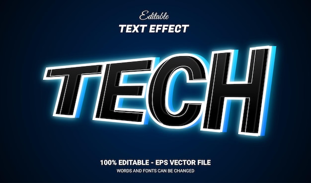 Tech neon text effect