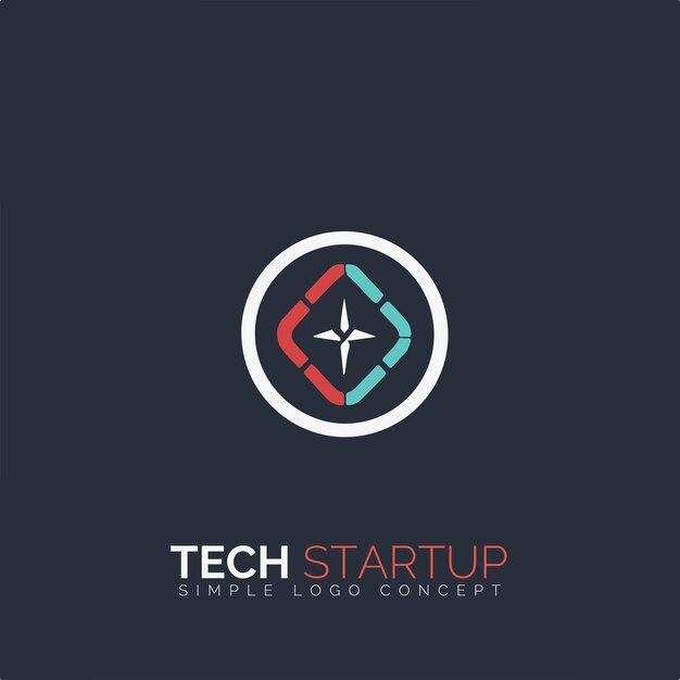 Tech Startup Logo Concept for Company and Branding