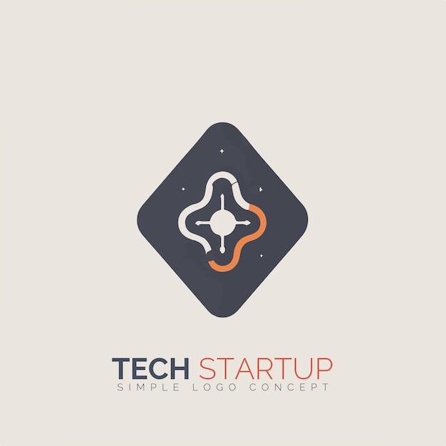 Vector tech startup logo concept for company and branding